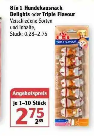 Globus 8 In 1 Hundekausnack Delights oder Triple Flavour Angebot