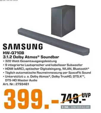 Saturn SAMSUNG Soundbar Dolby Atmos 3.1.2 l HW-Q710B Angebot