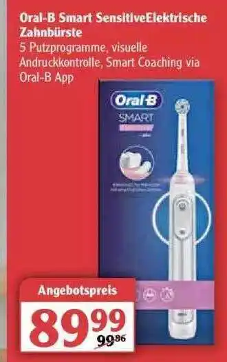 Globus Oral B Smart Sensitive Elektrische Zahnbürste Angebot