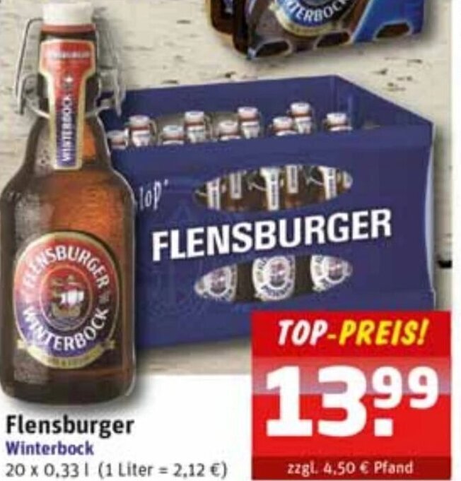 Flensburger Winterbock 20x0,33 L Angebot bei Schluckspecht