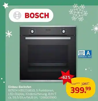 ROLLER Bosch einbau-backofen Angebot