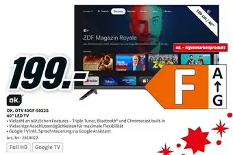 MediaMarkt OK. OTV 40GF-5022S 40" LED TV Angebot