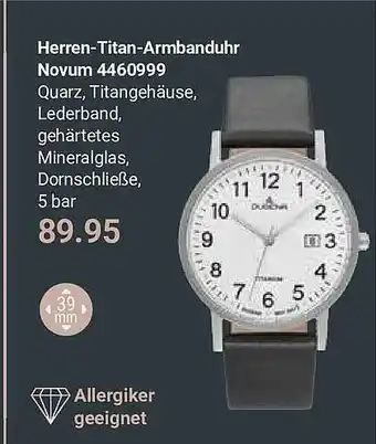 Globus Herren-titan-armbanduhr novum 4460999 Angebot