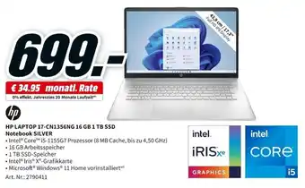 MediaMarkt hp Laptop 17-cn1356ng 16 GB 1 TB SSD Notebook Silver Angebot