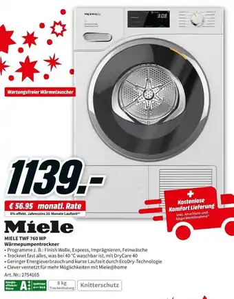 MediaMarkt Miele TWF 760 WP Wärmepumpentrockner Angebot