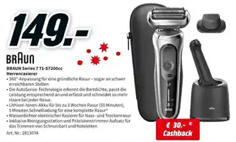 MediaMarkt Braun Series 7 71-S7200cc Herrenrasierer Angebot