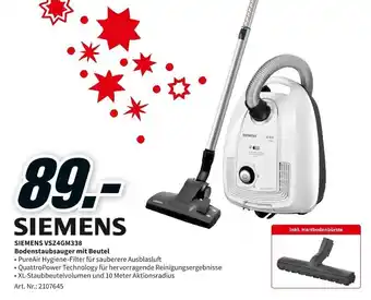 MediaMarkt Siemens VSZ4GM338 Bodenstaubsauger mit Beutel Angebot