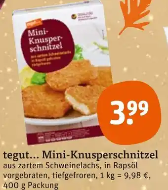 tegut tegut... Mini Knusperschnitzel 400 g Packung Angebot