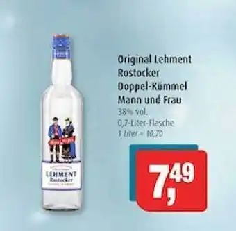 Markant Original lehment rostocker doppel-kümmel mann und frau Angebot