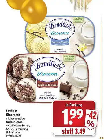 Wasgau Landliebe eiscreme Angebot