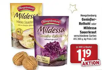 Wasgau Hengstenberg genießer-rotkohl oder mildessa sauerkraut Angebot