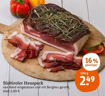 tegut Südtiroler Heuspeck 100 g Angebot