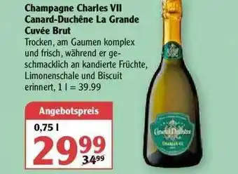 Globus Champagne Charles Vii Canard-duchêne La Grande Cuvée Brut Angebot