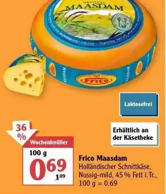 Globus Frico Maasdam 100g Angebot