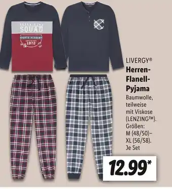 Lidl Livergy® herren- flanell- pyjama Angebot
