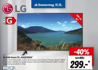 Lidl Lg 4k-uhd-smart-tv „43uq70006“ Angebot