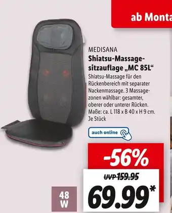 Lidl Medisana shiatsu-massagesitz auflage Angebot