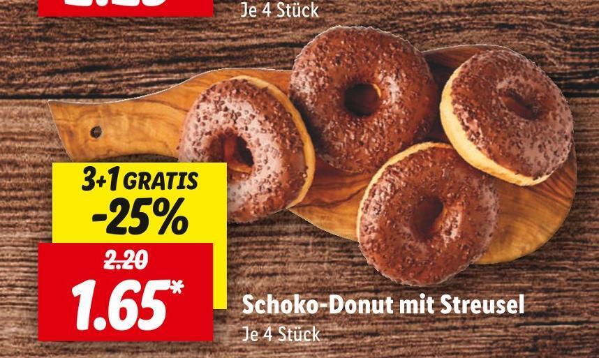 Schokodonut mit streusel Angebot bei Lidl