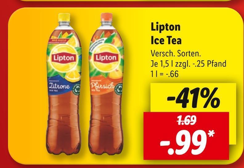 Lipton ice tea Angebot bei Lidl