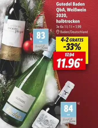 Lidl Gutedel baden weißwein Angebot