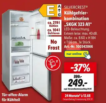 Lidl Silvercrest kühlgefrierkombination „skgk 323 a1“ Angebot