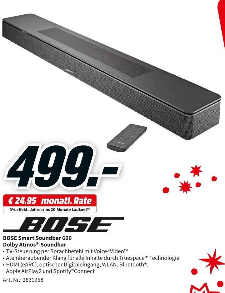 Bose dolby atmos®soundbar Angebot bei MediaMarkt