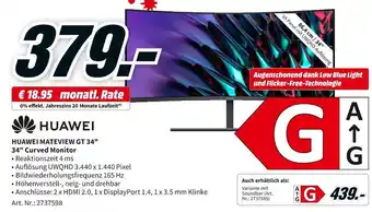 MediaMarkt Huawei mateview gt 34" 34" curved monitor Angebot