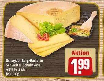 REWE Schwyzer berg-raclette schweizer schnittkäse Angebot