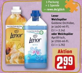 REWE Lenor weichspüler Angebot