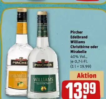 REWE Pircher edelbrand williams christbirne oder mirabelle Angebot