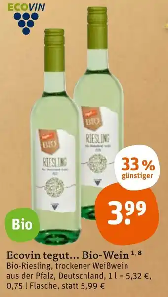 tegut Ecovin tegut...Bio Wein 0,75 L Flasche Angebot