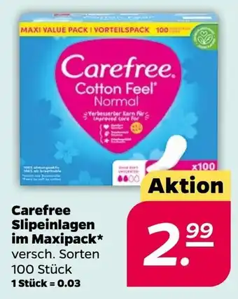 NETTO Carefree Slipeinlagen im Maxipack 100 Stück Angebot