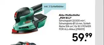 Hellweg Akku-multischleifer psm 18 li Angebot