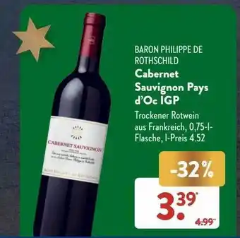 Aldi Süd Baron philippe de rotschild cabernet sauvignon pays d'oc igp Angebot