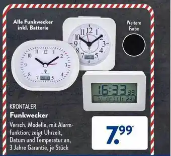 Aldi Süd Krontaler funkwecker Angebot