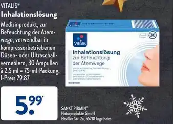 Aldi Süd Vitalis inhalationslösung Angebot