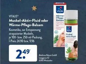 Aldi Süd Vitalis muskel-aktiv-fluid oder wärme-pflege-balsam Angebot