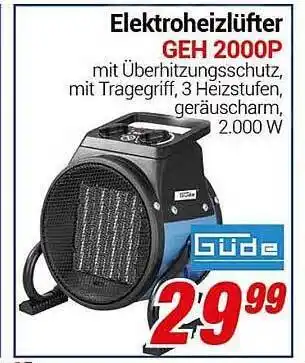 CENTERSHOP Elektroheizlüfter geh 2000p Angebot