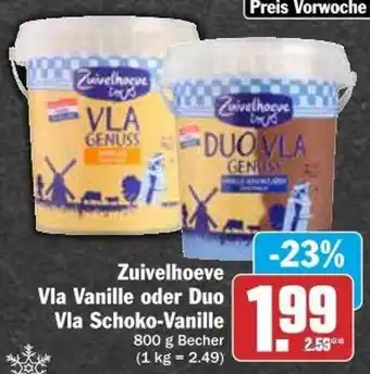 dodenhof Zuivelhoeve vla vanille oder duo vla schoko-vanille Angebot