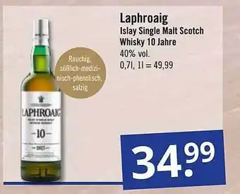 GetränkePartner Laphroaig islay single malt scotch whisky 10 jahre Angebot