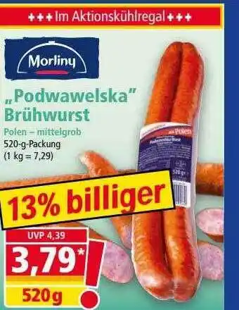 Norma Morliny „podwawelska“ brühwurst Angebot