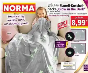 Norma Bella casa flanell-kuscheldecke „glow in the dark“ Angebot