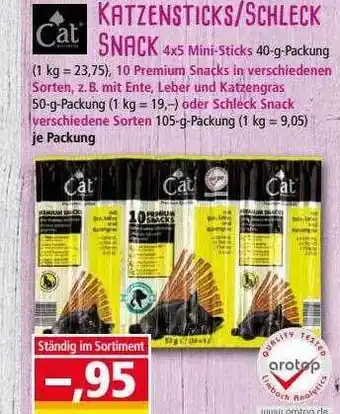 Norma Cat katzensticks oder schleck snack Angebot