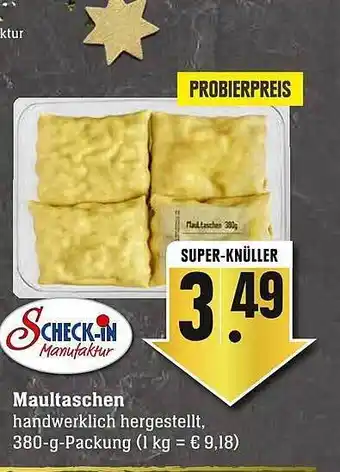 Scheck-in-Center Scheck-in manufaktur maultaschen Angebot