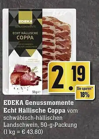 Scheck-in-Center Edeka genussmomente echt hällische coppa Angebot