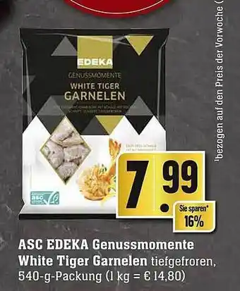 Scheck-in-Center Asc edeka genussmomente white tiger garnelen Angebot