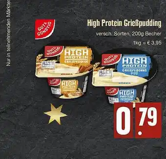 Edeka Gut & günstig high protein grießpudding Angebot