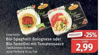 Feneberg Gourmella bio-spaghetti bolognese oder bio-tortellini mit tomatensauce Angebot