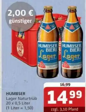 Getränke Quelle Humbser lager naturtrüb Angebot