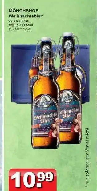 Getränkeparadies Gefromm Mönchshof weihnachtsbier Angebot